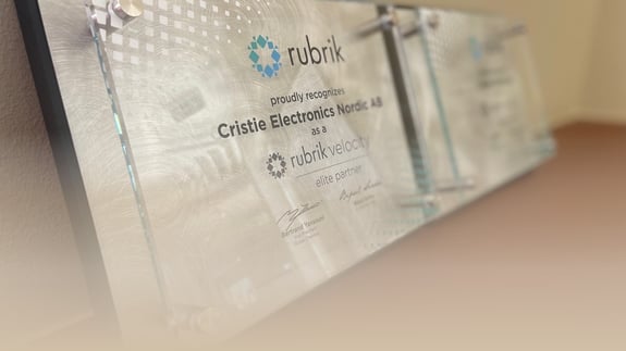 Cristie Rubrik certification picture